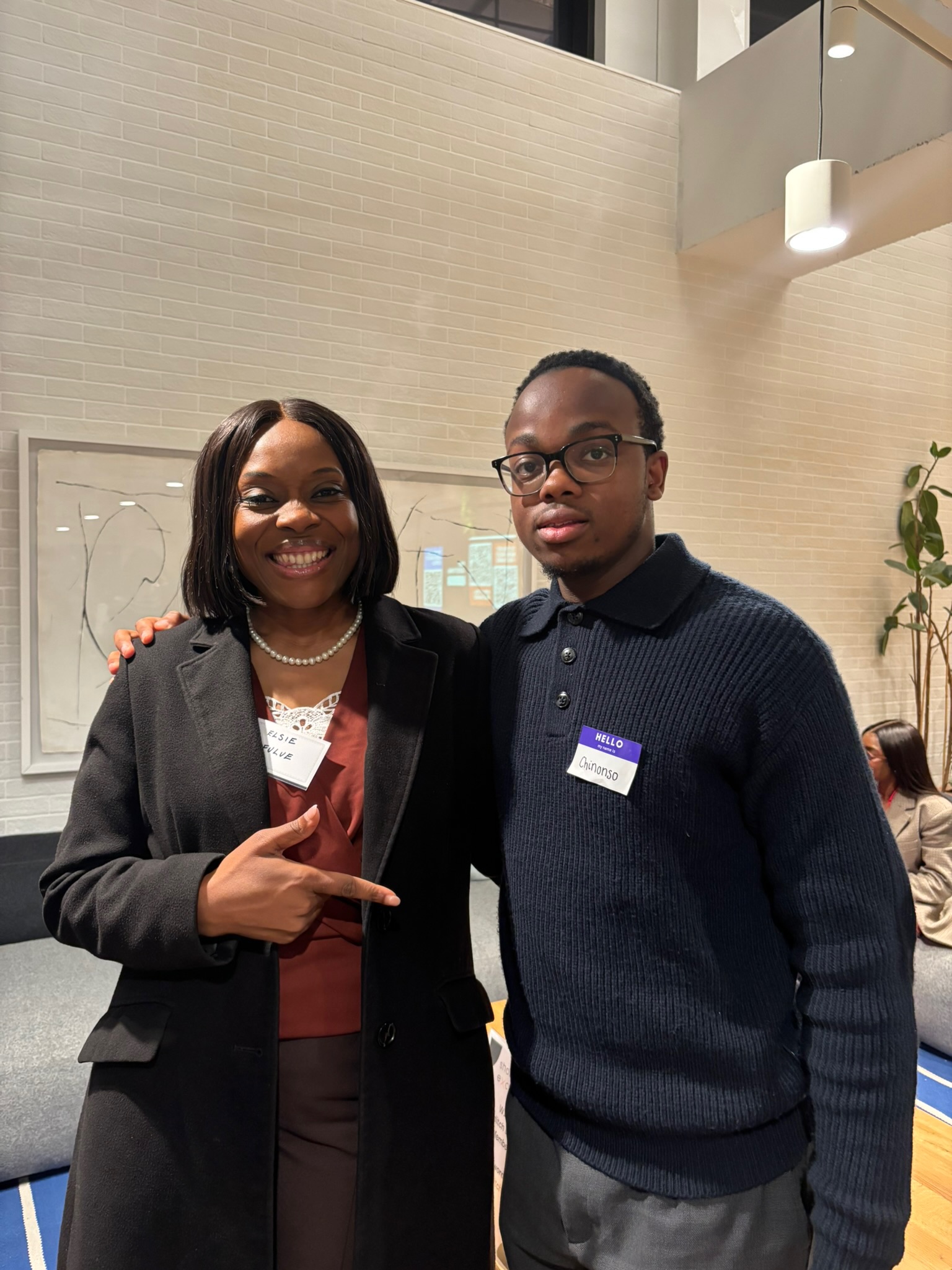 Chinonso networking at an industry event
