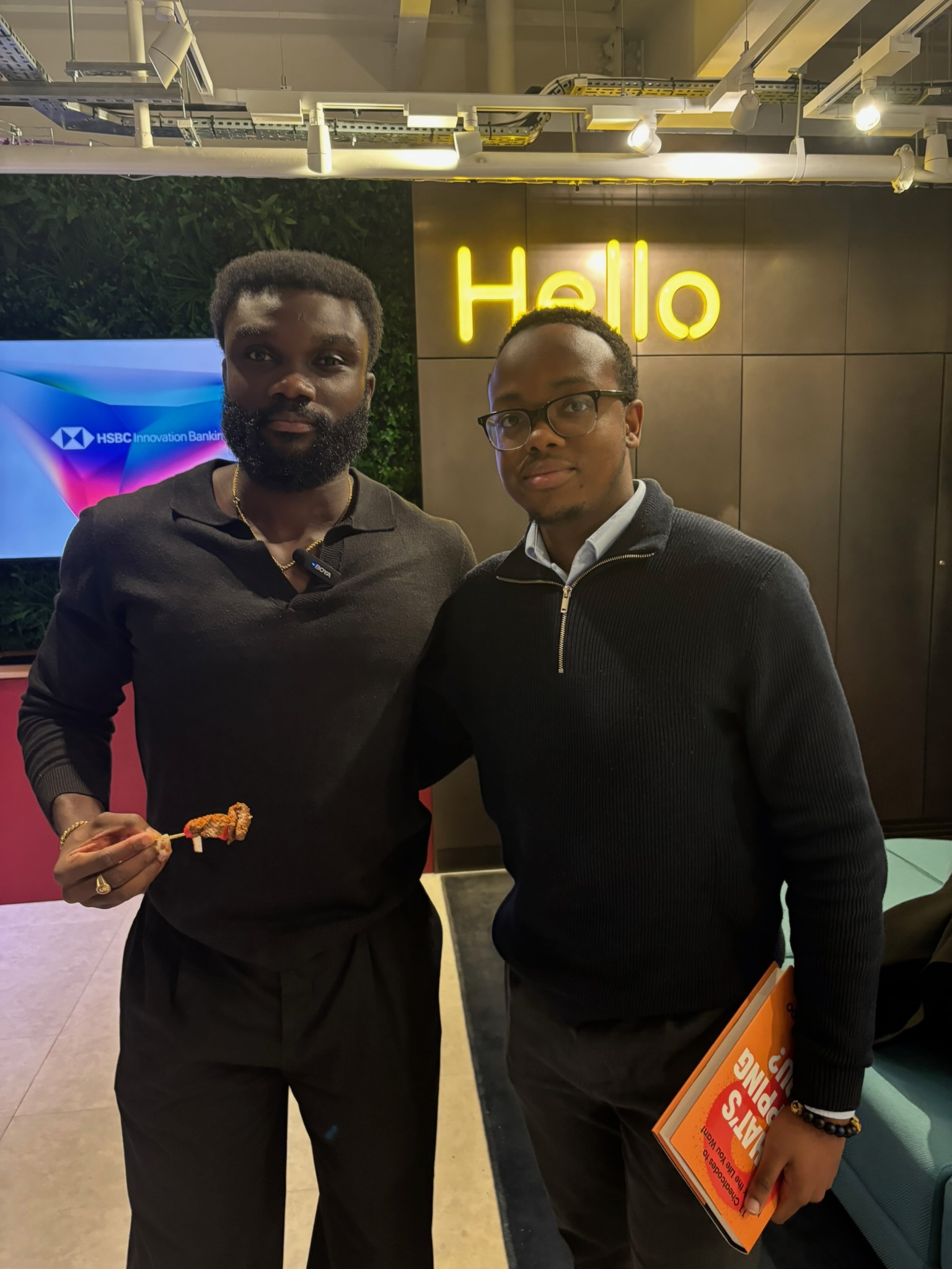 Chinonso networking at an HSBC Innovation event